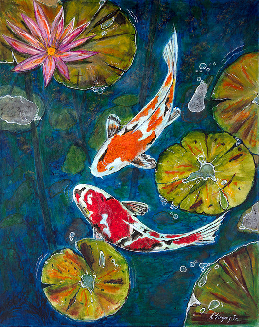 Water on the Lilly Pad – Original Artwork