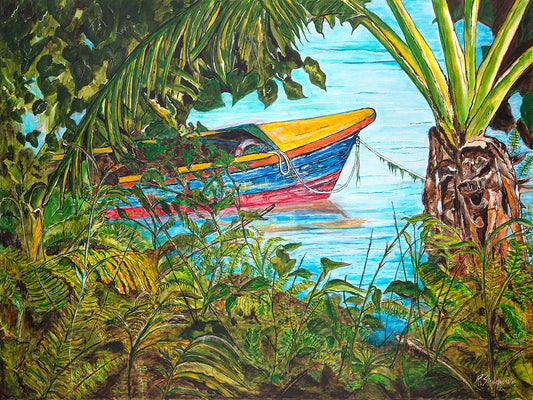 Hidden Haven - print on canvas