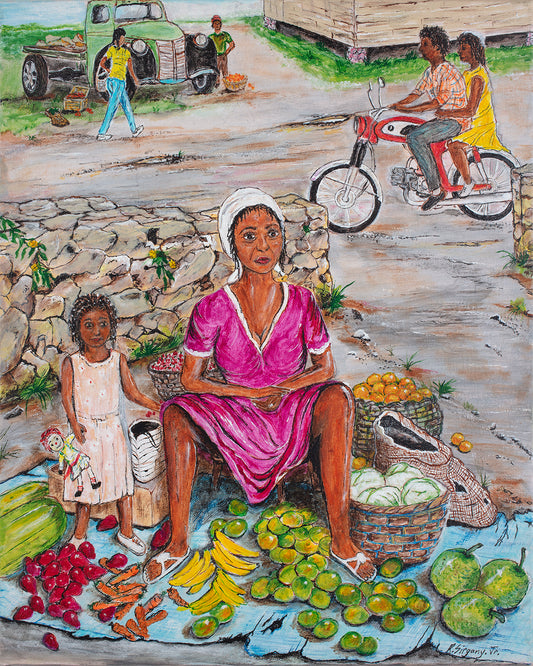 Market Day - print on canvas