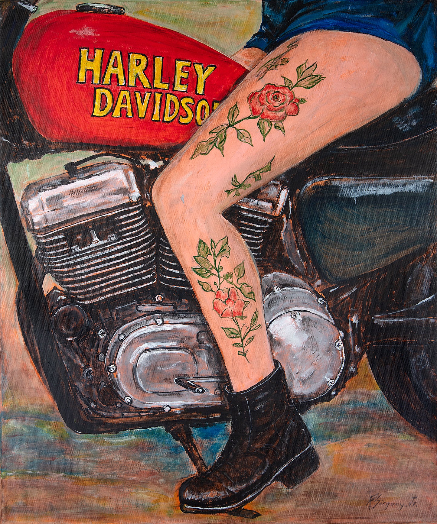 Steel & Petals - Original Artwork