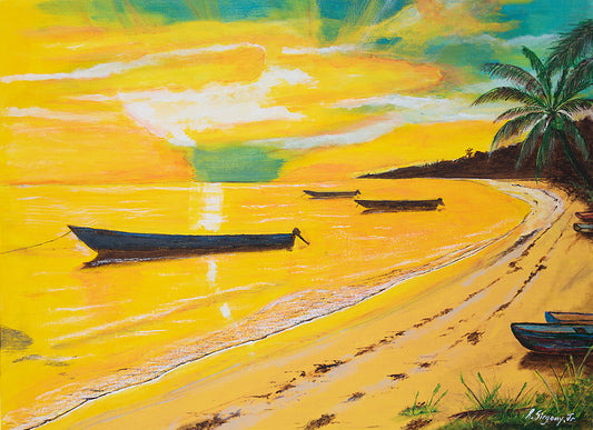 Golden Horizon - print on canvas